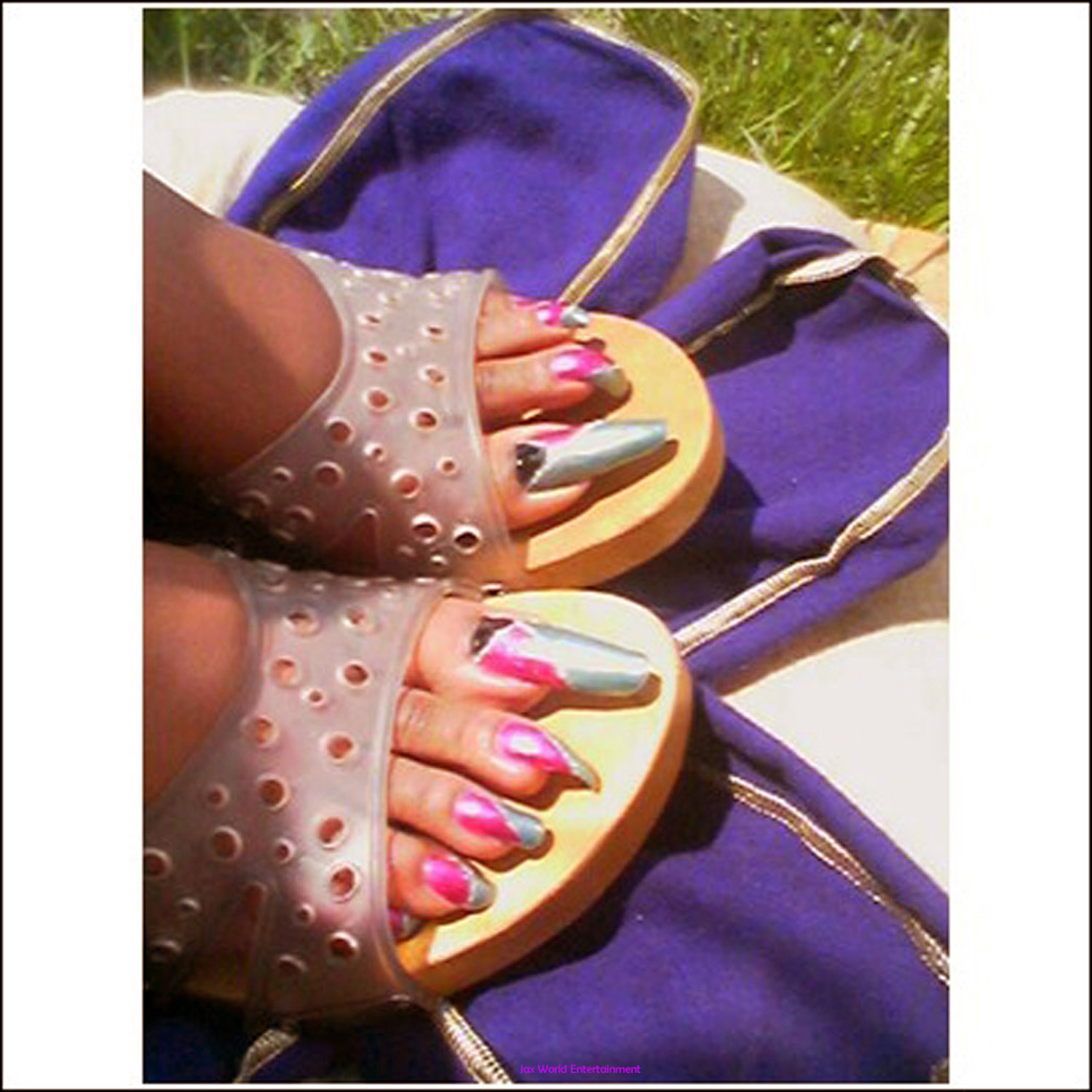 Chocolate — elegant long toenails